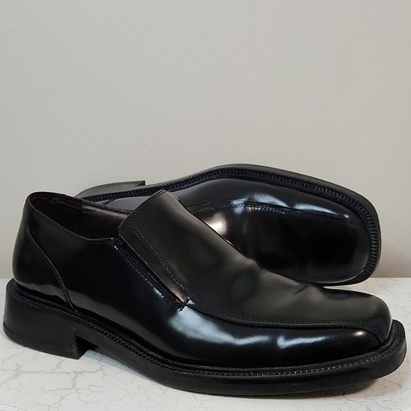 Aldo Men's Black Leather Loafer, Size 41 ~ VGUC - Picture 2 of 14